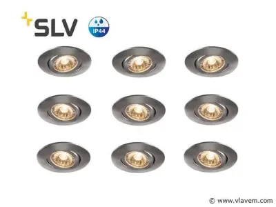 24 x SLV Easy Install Ultralage LED inbouwspots – kavel bij Vlavem