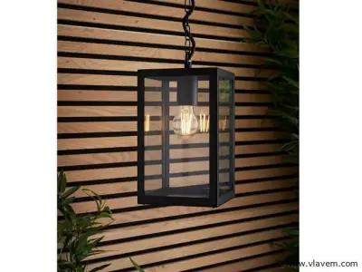 4 x Venezia buiten hanglamp zwart – kavel bij Vlavem