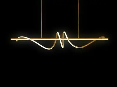 Flow led design armatuur goud – kavel bij Vlavem