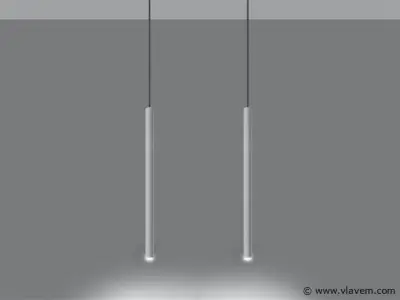 8 x Solo Tube Slim design hanglamp wit – kavel bij Vlavem
