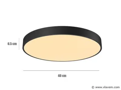 4 x GT Ato Plafond LED lamp zwart – kavel bij Vlavem