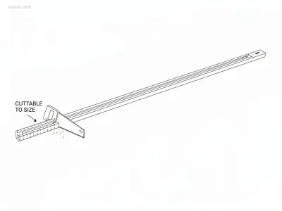 (4x) 1 m witte 1-fase stroomrail – kavel bij Auctim, Puurs
