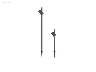 (4x) Prikspot tuinlamp GU10 fitting 60cm zwart – kavel bij Auctim, Puurs
