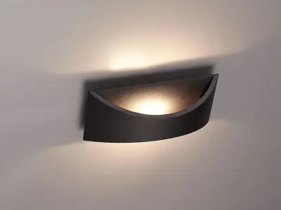 (2x) 7.5W LED Wandlamp design zand zwart warm wit – kavel bij Auctim, Puurs