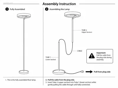 Arcao Design Vloerlamp Zwart 35cm 22W LED CCT 3 – kavel bij Auctim, Puurs