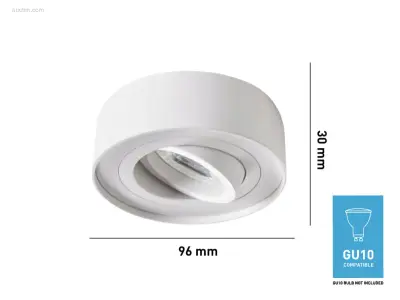 (10x) GU10 Inbouw armatuur wit kantelbaar met – kavel bij Auctim, Puurs