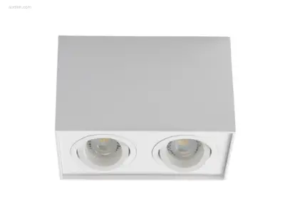 (4x) GU10 Opbouwspot Armatuur dual fittingen wit – kavel bij Auctim, Puurs