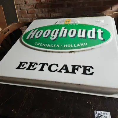 Reclame bord Hooghoudt – kavel bij Onlineveilingmeester, Noordwolde