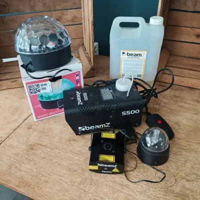 Rookmachine met discolamp en laser, BeamZ, S500 – kavel bij Onlineveilingmeester, Noordwolde