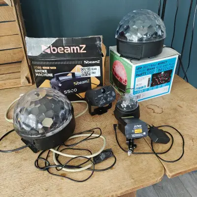Rookmachine met discolamp en laser, BeamZ, S500 – kavel bij Onlineveilingmeester, Noordwolde