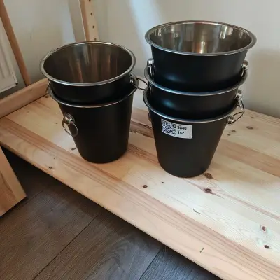 5x Champagne cooler, zwart – kavel bij Onlineveilingmeester, Noordwolde