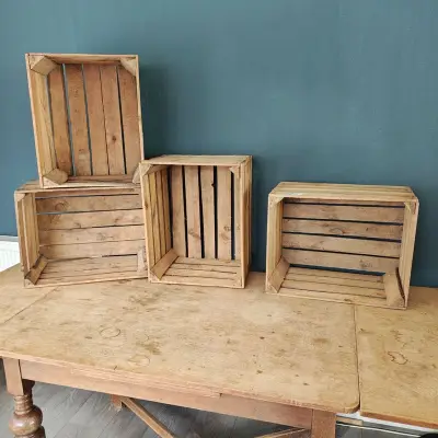 4x Houten krat – kavel bij Onlineveilingmeester, Noordwolde