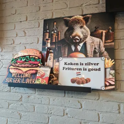 Reclameborden, hout, metaal – kavel bij Onlineveilingmeester, Noordwolde