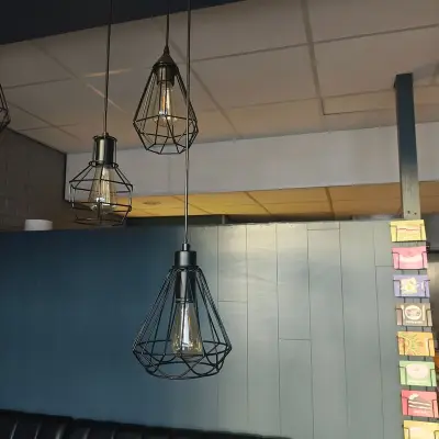 Set van 3 hanglamp, zwart – kavel bij Onlineveilingmeester, Noordwolde
