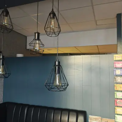 Set van 3 hanglamp, zwart – kavel bij Onlineveilingmeester, Noordwolde