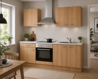 Design keuken met apparatuur, Rudy, eiken – kavel bij Onlineveilingmeester