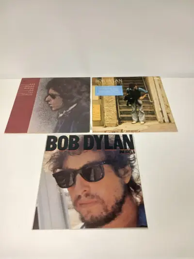 3 legendarische vinyl lp's van Bob Dylan – kavel bij De Kringwinkel, Ronse