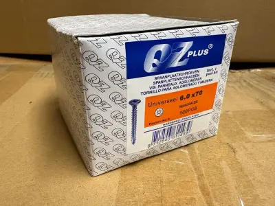 Ca. 24x 100 pack spaanplaatschroeven QZ-Combi, 6x70 – kavel bij Onlineveilingmeester