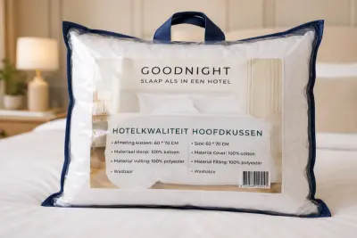 Ca. 16x Hotel Hoofdkussen GOODNIGHT, 60x70cm – kavel bij Onlineveilingmeester