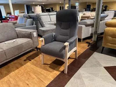 Relaxfauteuil elektrisch verstelbaar, maat Medium Knudsen, grijs – kavel bij Onlineveilingmeester, Joure