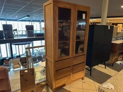 Vitrine kast Tower, onbehandeld – kavel bij Onlineveilingmeester, Joure