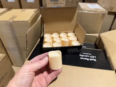 20 sets van 12 stuks led waxine lichtjes inclusief batterij Homebound, soft pink – kavel bij Onlineveilingmeester, Joure