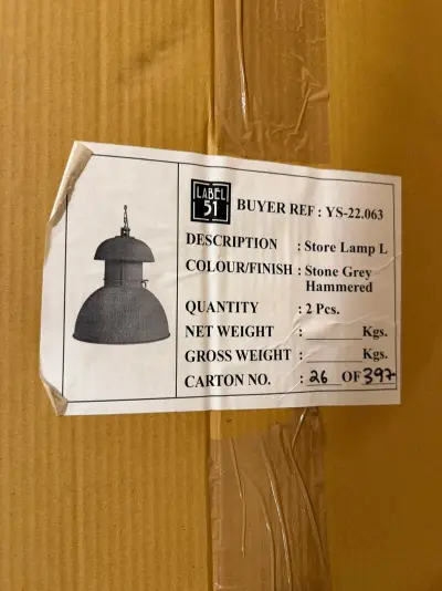 Hanglamp Label51, stone grey – kavel bij Onlineveilingmeester, Joure