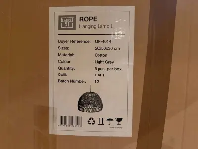 Hanglamp Label51, Rope, light grey – kavel bij Onlineveilingmeester, Joure