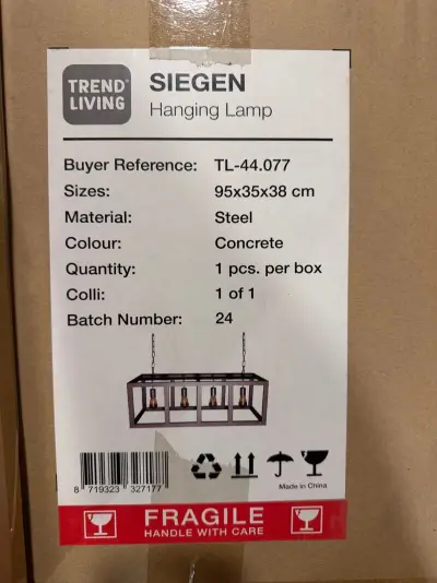 Hanglamp Trend living, Siegen, metal – kavel bij Onlineveilingmeester, Joure