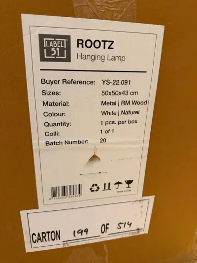 Hanglamp Label51, Rootz, metal – kavel bij Onlineveilingmeester, Joure