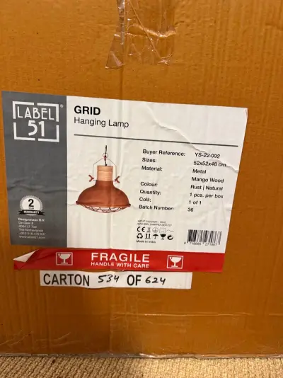 Hanglamp Label51, Grid, metal – kavel bij Onlineveilingmeester, Joure