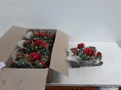 4 x Kerstslee 20x9x10 cm – kavel bij Vlavem