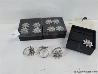 3 x Servetringen set 4 stuks – kavel bij Vlavem