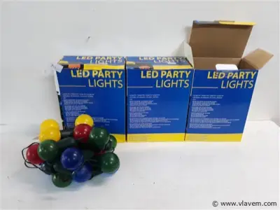 3 x Party-lights 20 LED lengte 4M – kavel bij Vlavem