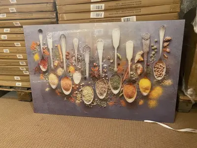 Schilderij gehard glas Spices – kavel bij Onlineveilingmeester, Joure