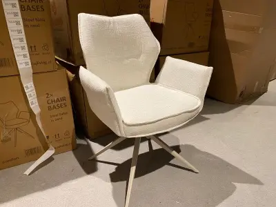 Set van 6 eetkamerstoelen AJ Living, Salsa, zand – kavel bij Onlineveilingmeester, Joure