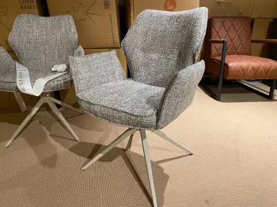 Set van 6 eetkamerstoelen AJ Living, Salsa, taupe – kavel bij Onlineveilingmeester, Joure