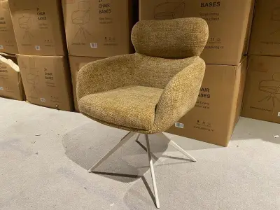 Set van 6 eetkamerstoelen, Donny, zand – kavel bij Onlineveilingmeester, Joure