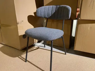 Set van 6 eetkamerstoelen, grijs – kavel bij Onlineveilingmeester, Joure