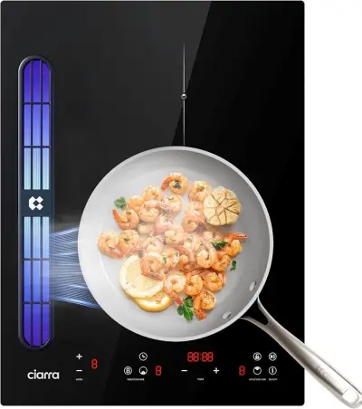CIARRA ONE CBBEH392B Inductiekookplaat met afzuigkap (39 cm) – kavel bij Openbare Verkopen, Brugge