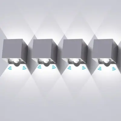 LEDMO led-wandlampen met bewegingsmelder (4 stuks) – kavel bij Openbare Verkopen, Brugge