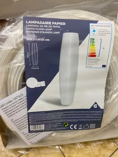 Papieren staande lamp – kavel bij Openbare Verkopen, Brugge