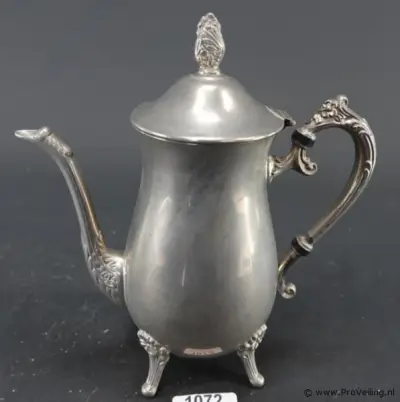 Klassieke tinnen koffie pot – kavel bij ProVeiling, Nederland