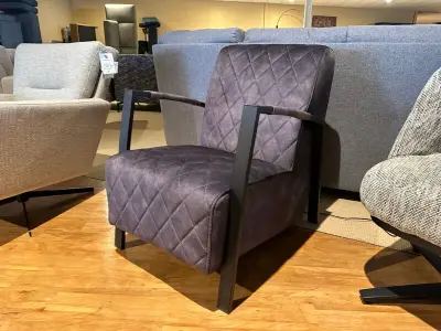 Fauteuil, zwart onderstel, antraciet – kavel bij Onlineveilingmeester, Joure