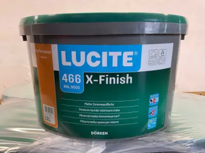 24x Matte muur- en plafondverf - 12 liter - wit RAL 9003 – kavel bij XL Auctions