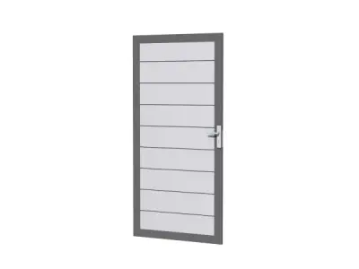 Aluminium tuindeur - lichtgrijs - 183x93 cm – kavel bij XL Auctions