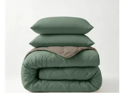 Lazy Dekbed Zonder Overtrek - Groen/Kaki 200x200cm – kavel bij XL Auctions
