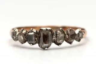 An seven stone diamond ring, ca. 1800 – kavel bij Veilinggebouw De Zwaan, Amsterdam