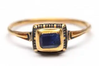 A sapphire solitair ring, ca. 1600 – kavel bij Veilinggebouw De Zwaan, Amsterdam