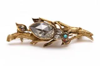 A diamond beetle brooch – kavel bij Veilinggebouw De Zwaan, Amsterdam